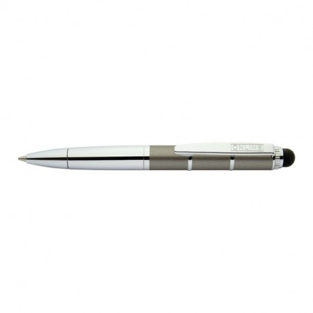 Online Schreibgeräte 33660/3D - Bolígrafo, color gris metalizado