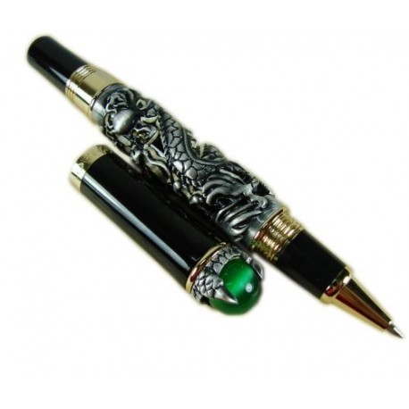 Bolígrafo de punta redonda, Jinhao Dragon King, color gris