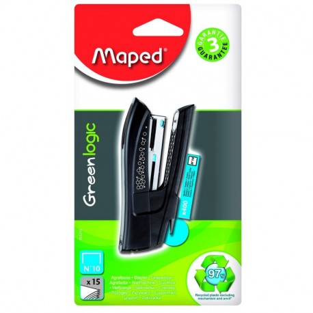 Maped Greenlogic - Mini grapadora, colores surtidos