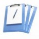 Acrimet Portapapeles Tamaño Carta A4 34 cm x 24 cm con Clip Metálico Bajo Perfil Color Azul Transparente 3 Unidades 