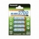 Panasonic BK-3HGAE/4BE - Pilas AA NI-MH 2700 recargables de gran capacidad 2.700 mAh, 4 unidades 