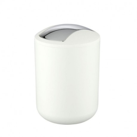 Wenko Brasil Cubo con Tapa 2 L, Elastómero Termoplástico TPE , Blanco, 14x14x21 cm