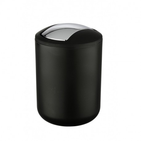 Wenko Brasil Cubo con Tapa 2 L, Elastómero Termoplástico TPE , Negro, 14x14x21 cm