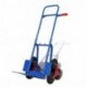 Carro para escaleras, con 6 ruedas, de color rojo y azul, carga máxima de 200 kg