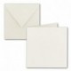 50 unidades//Set. Plegable Tarjetas + sobres cuadrado en Natural de blanco//Tamaño: 30 x 15 cm plegadas 15 x 15 cm //240 G/M