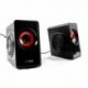 Mars Gaming MS1 - Altavoces gaming 10W potencia, 6 drivers / 2 activos y 4 pasivos, tamaño compacto, subwoofer para graves, 