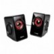 Mars Gaming MS1 - Altavoces gaming 10W potencia, 6 drivers / 2 activos y 4 pasivos, tamaño compacto, subwoofer para graves, 