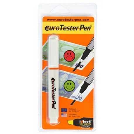 EURO TESTER PEN - Detector de Billetes Falsos Funciona con Todas las Principales Divisas Made in Italy 