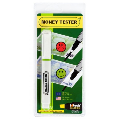 MONEY TESTER® XL - Detector de Billetes Falsos Fórmula Patentada Funciona con Todas las Principales Divisas Made in Italy 