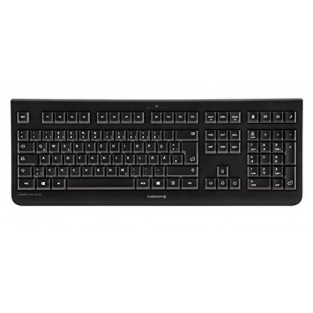 Cherry KW 2000 - Teclado RF inalámbrico, QWERTY, PC/Server, Negro, Monótono, c-Tick, UL, CE, FCC, TÜV/GS 