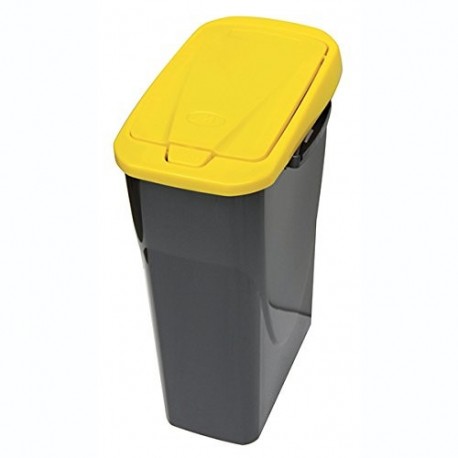 Cubo de Basura para Reciclaje Mondex Ecobin Amarillo Con Tapa 25 L