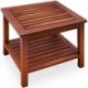 Mesa Auxiliar Aceitada Madera de Acacia Mesa de Jardín Salón Mesita de Madera 45x45x45 cm