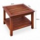 Mesa Auxiliar Aceitada Madera de Acacia Mesa de Jardín Salón Mesita de Madera 45x45x45 cm