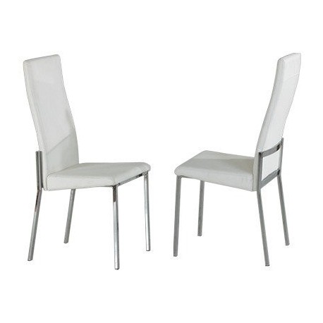 Silla de comedor tapizada modelo VERONA color blanco - Sedutahome