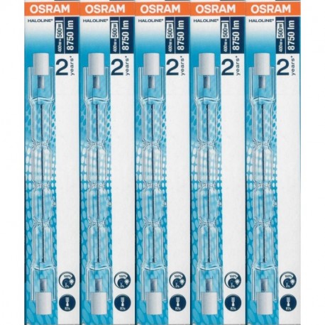 5 pcs Osram halógena de la lámpara Haloline Pro, R7s, 230V, longitud: 118 mm, 230 W, 64701