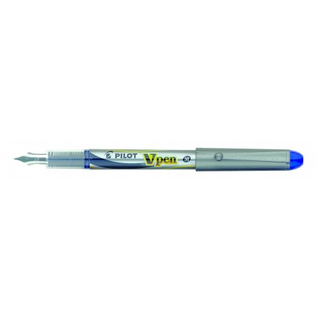 Pilot V-Pen Silver - Pluma estilográficas Azul , 12 unidades