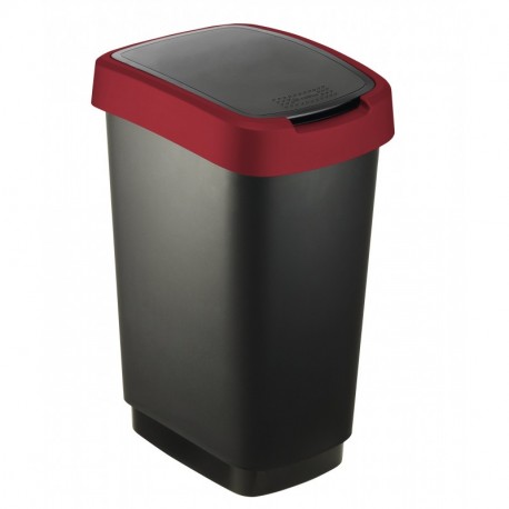 CUBO BASURA RECICLAJE C/TAPA C/PEDAL 25LTR PLASTICO/METAL CURVER