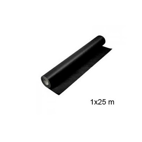 Fabrisa 152833 - Rollo de papel kraft, 1 x 25 m, color negro