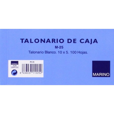 Marino 25/01 - Pack de 10 talonarios de caja