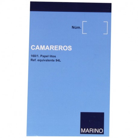 Marino 160/1 - Talonario de camareros para bolígrafo papel 160/1