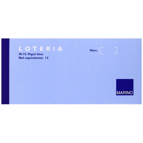 Marino 15/01/2015 - Talonario de lotería, 100 hojas, 210 x 105 mm