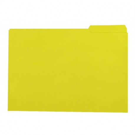 Elba Gio - Pack de 50 subcarpetas con pestaña derecha, color amarillo