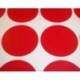 Pack de 100 pegatinas redondas de colores de Audioprint Ltd. para precios - 38mm, Rojo