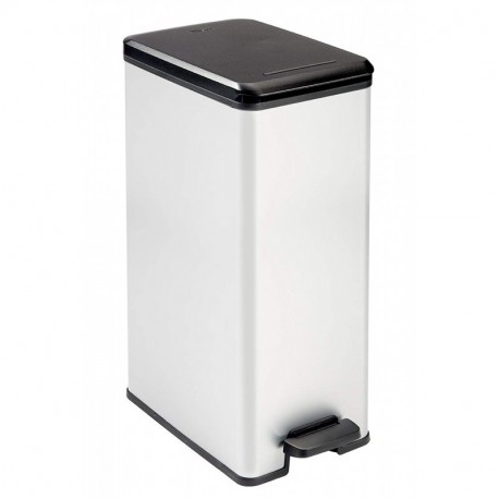 Curver Cubo de basura Slim 40L, Metal, 37.3x23x58.7 cm, 213298