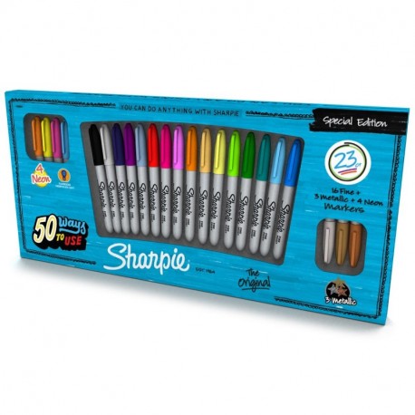 Sharpie 1926406 - Paquete de 23 rotuladores permanentes, multicolor