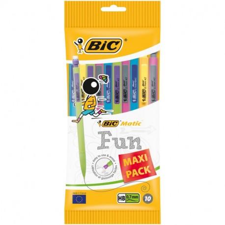 Bic Matic Combos - Lote de 10 portaminas 0,7 mm 