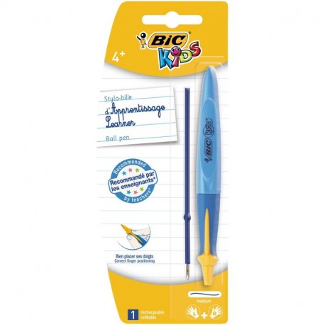BIC Kids - Bolígrafo para niños con recambio, color azul, 1 unidad