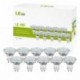 LE Bombillas LED GU10 4W - 50W Halógena Blanco frío Pack de 10