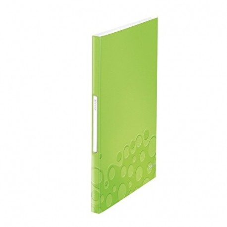 Leitz Carpeta de fundas, A4, 40 fundas, Capacidad para 80 hojas, Fundas transparentes, Verde metalizado, Gama WOW, 46320064