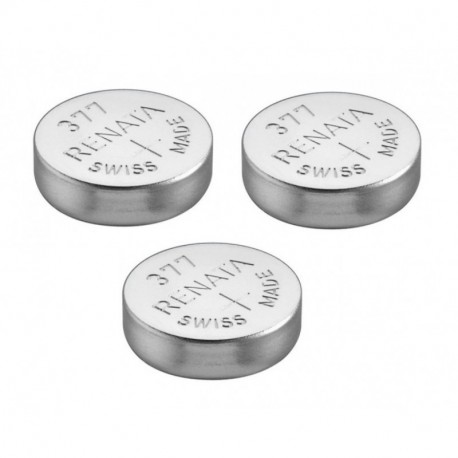 Renata - pilas de botón 3 pcs de óxido de fabricación suiza 0% mercurio y duradero