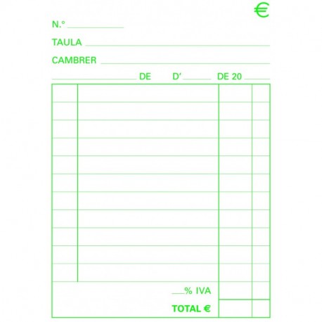 Exacompta 85240S - Talonarios de camareros 105 x 148 duplicado, 50 juegos