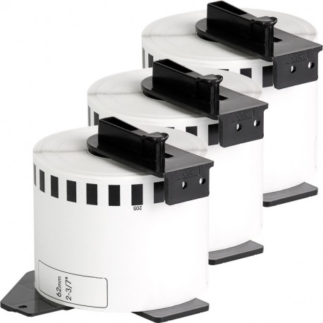 3x compatible Etiquetas continuas DK22205 blanco para Brother impresora de etiqueta QL1050 / QL1060 / QL500, QL550, QL560, QL