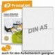 Etiquetas 210 x 148,5 mm impermeable transparente mate a DIN A4 con etiquetas arco – 2 A5/A4 Aspecto – 20 pantalla etiquetas 