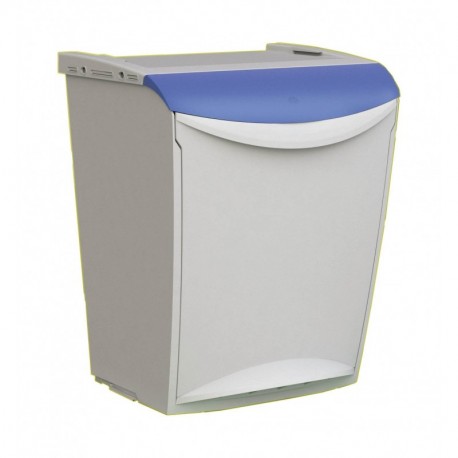 Denox Ecosystem - Cubo de basura, 25 litros, color azul y gris