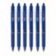 Pilot Azul Frixion Clicker Retráctil Fino Punta redonda Borrable Plumas Pluma 0.7mm Punta Plumilla 0.35mm Línea BLRT-FR7 Paq