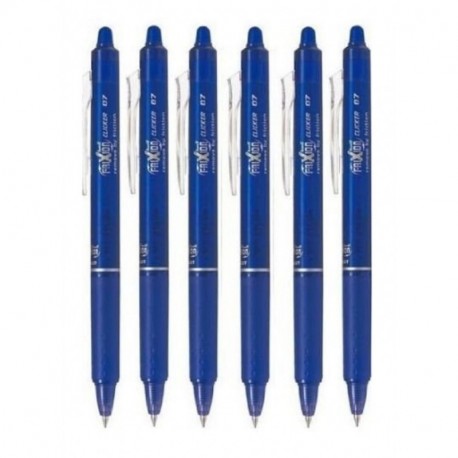 Pilot Azul Frixion Clicker Retráctil Fino Punta redonda Borrable Plumas Pluma 0.7mm Punta Plumilla 0.35mm Línea BLRT-FR7 Paq