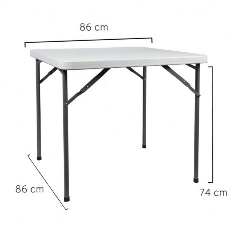 Papillon 8043800 Mesa Plegable Cuadrada 86X86X74 Cm