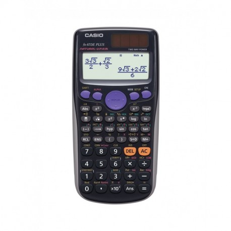 Casio FX-87 - Calculadora científica con panel solar y batería , color negro