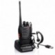 Proster Walkie Talkies T0036X2, Walkie Talkie Recargables, 16 Canales UHF 400-470MHz CTCSS DCS, con Auricular Incorporado Ant