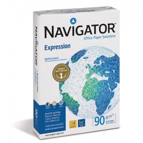 Navigator - Paquete de folios de fotocopiadora A5, 1000 hojas, 90 g , color blanco