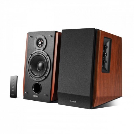 EDIFIER Studio R1700BT – Sistema de altavoces 2.0 66 Vatios con Bluetooth y mando a distancia, color marrón