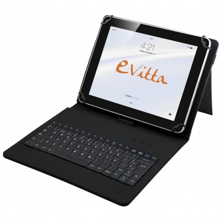 E-Vitta Keytab - Funda con Teclado para Tablet de 10.1", USB, Color Negro