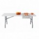 Newstorm Oskar - Mesa plegable, 182.3 x 74.2 x 74.3 cm, color blanco