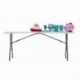 Newstorm Oskar - Mesa plegable, 182.3 x 74.2 x 74.3 cm, color blanco