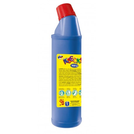 Feuchtmann Juguetes 633.060 hasta 18 - Klecksi Pintura de Dedos Botella Grande, 900 g en la Botella, Azul