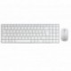 Phoenix Technologies Key Ultra-Slim - Pack de teclado multimedia y ratón, inalámbricos, 2.4 GHz, 1000-2000 DPI, blanco